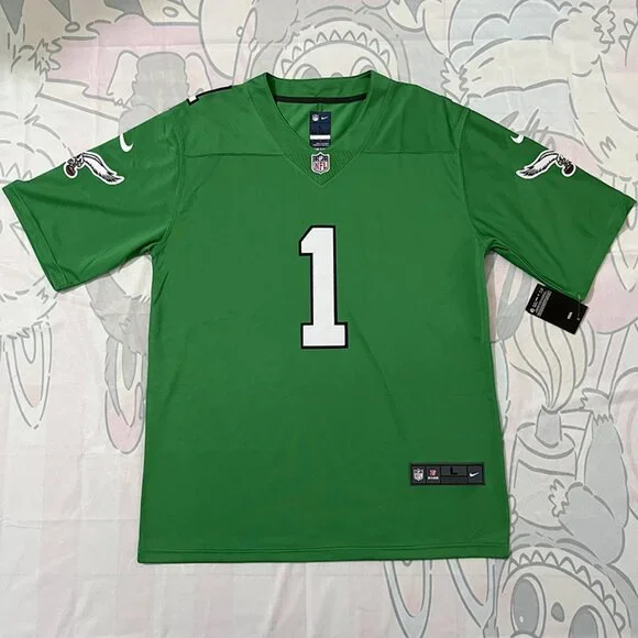 Philadelphia Eagles NFL #1 HURTS Green Jersey